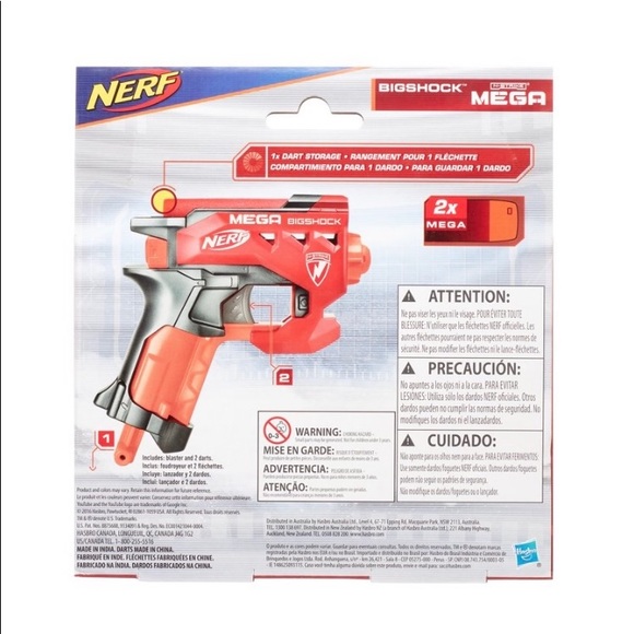 Nerf N-Strike Mega BigShock Blaster Includes 2 Official Nerf Mega Whistler Darts - Picture 6 of 7